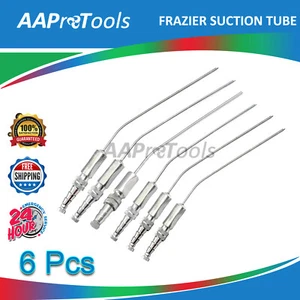 NEW Frazier Suction tube Aspirator Surgical Dental ENT Instrument set of 6 tubes - Picture 1 of 3