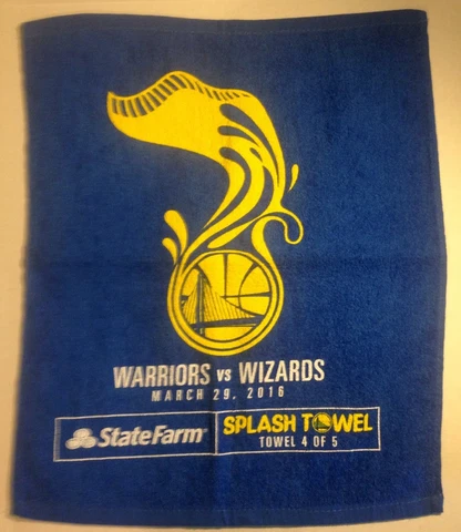 GOLDEN STATE WARRIORS vs Wizards Game Splash Towel March 29, 2016 #4 Of 5 Cover