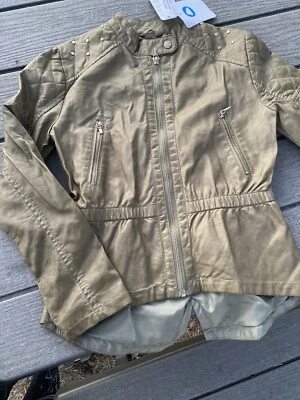 Jaqueta Mayoral Coat Meninas 12 $89.95 Verde Oliva 6430 Designer Dourado - Imagem 1 de 4