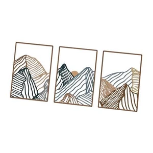 3 pezzi di arte da parete in metallo di montagna, grandi montagne, - Imagen 1 de 23