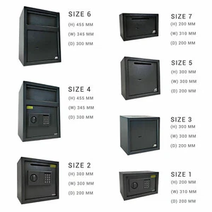 CASH DEPOSIT TELLER SAFE SECURITY ELECTRONIC DROP SAFE KEY SAFE OFFICE SHOP - Picture 1 of 17