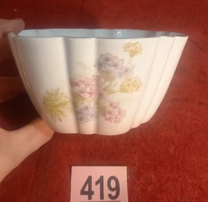antique victorian floral bone china bowl - crack - Picture 1 of 4