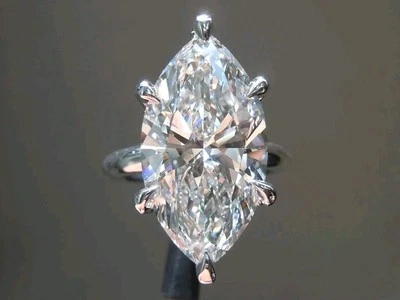 Rare 19 Ct Certified Treated Off White Diamond Solitaire Ring In 925 Silver - Image 1 of 4