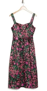 Vestido midi sin mangas para el sol Donna Ricco para mujer talla 2 multicolor floral nuevo con etiquetas - Imagen 1 de 6