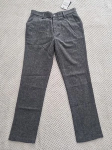 Asos Womens Trousers Wool Blend Grey Straight Cut W28 L30 Pants - Picture 1 of 10