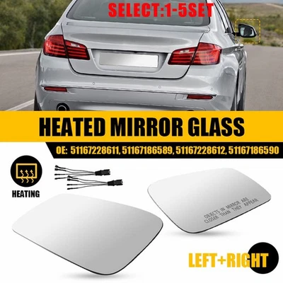 Espejo retrovisor lateral izquierdo derecho calefacción bmw 528i 535d 550i 640i 650i 740i 2-10X Foto 1 de 2