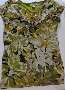 Liz Claiborne Women’s Blouse Short Sleeve Green Polyester Size M - Picture 1 of 4