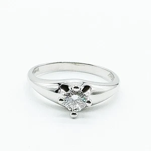 Bvlgari Ring Solitaire Natural Diamond Platinum 3562961 - Picture 1 of 11
