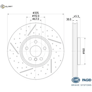 2x BRAKE DISC 8DD 355 133-091 FOR MINI B37 C15 A 1.5L B36A15A B38A15A 1.5L 3cyl - Picture 1 of 9