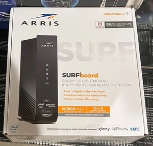 Brand New ARRIS Surfboard SBG6950AC2 Cable Modem & Wi-fi Router With McAfee - Picture 1 of 2