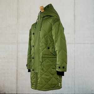 Pretty Green Award Diamond Quilted Fishtail Parka In Green Size Medium - Imagen 1 de 22