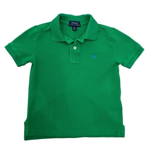 Polo Ralph Lauren Polo Shirt Green Baby 4T 3 Years Short Sleeve Cotton - Picture 1 of 8