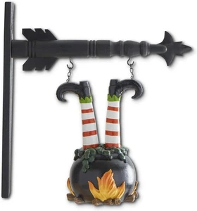 Piernas de Bruja en Caldero Flecha Repuesto Halloween Signo Decoración Cadenas 12" - Imagen 1 de 1