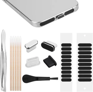 4 szt. wtyczek przeciwpyłowych USB C i 20 szt. pokryw głośników telefonów, osłony portów C anty... - Zdjęcie 1 z 7