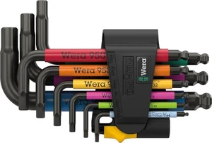 Wera 950 9 Hex Imperial 3 L Key Set Multi Wrench Blacklaser 9PC Tools - Picture 1 of 16