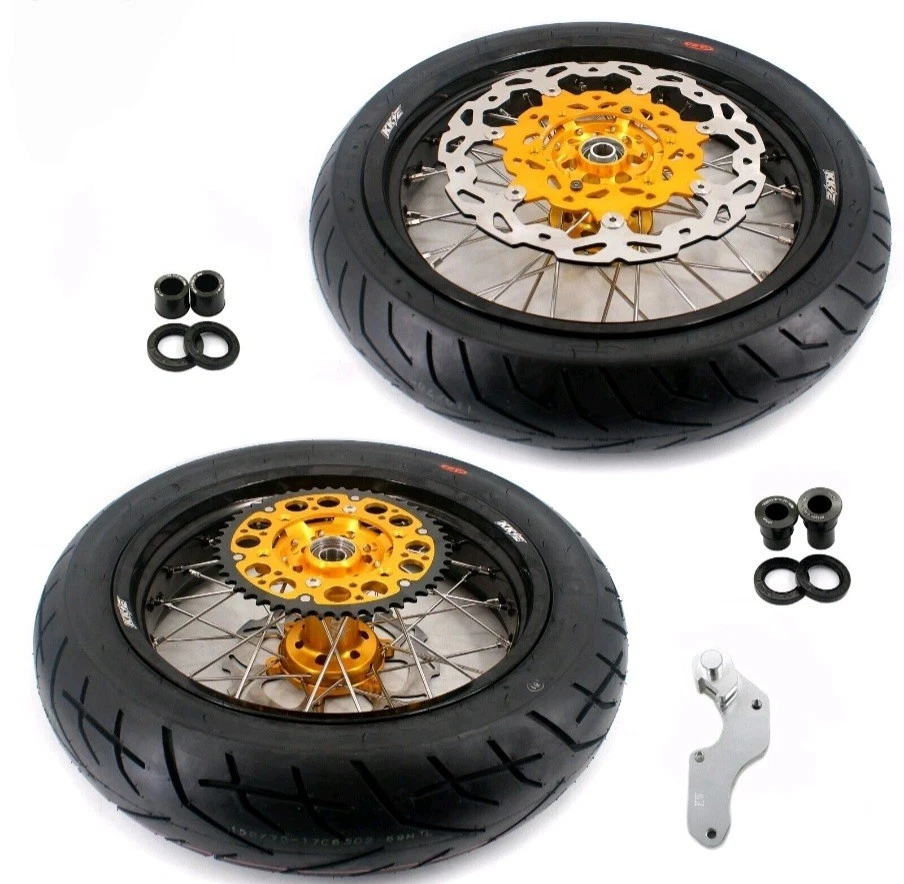 Обод колеса KKE 17 дюймов Motard Supermoto шины подходят для SUZUKI DRZ400 DRZ400E DRZ400S 2000 - Изображение 1 из 4