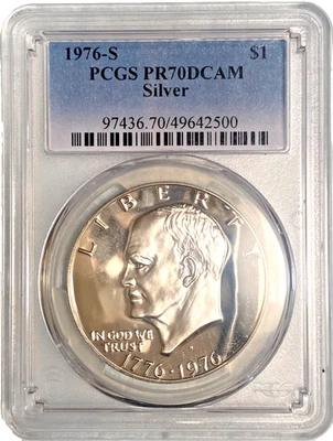 1976-S PCGS Silver PR70DCAM Eisenhower Dollar - Image 1 of 2