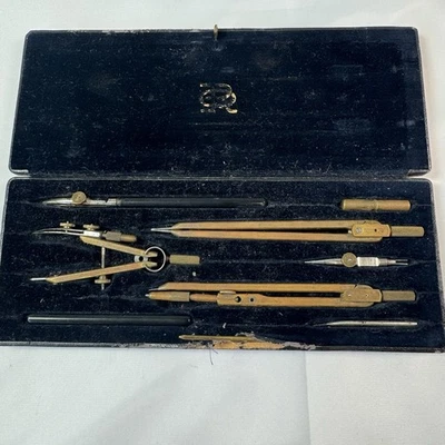 Vintage RICHTER Pracision Technical Drawing Drafting Compass Tool Set 8321 - Image 1 of 4