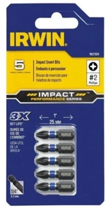 Irwin 1837328 Impact Performance Series #2 Phillips Impact Insert Bits 5 Pack - Picture 1 of 3