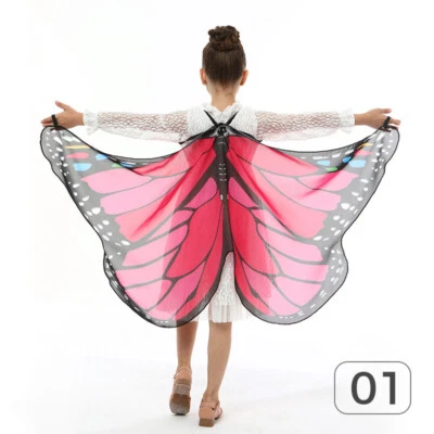 Tecido Borboleta Asas Xale Fada Adulto Ninfa Pixie Fantasia Macia Acessório Capa - Imagem 1 de 4