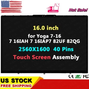 for Lenovo Yoga 7 16IAH7 82UF 82UF0000US LCD Touch Screen Display 2560X1600 16" - Picture 1 of 6