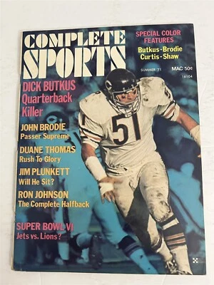 Deportes completos Dick Butkus Chicago Bears Quarterback Killer 1971 fotos en color Foto 1 de 4