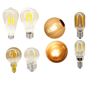 E27 E14 12V 24V 1W 6W Vintage Retro COB LED Filament Light Bulb T22 G40 Lamps UK - Picture 1 of 24
