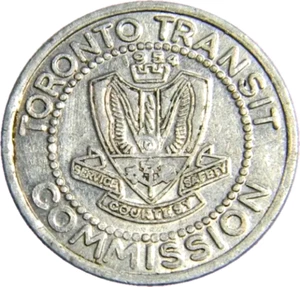 Token de tránsito Toronto 1954 (02323) - Imagen 1 de 2