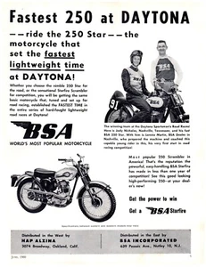 1960 BSA Starfire Motorcycle Full Page Magazine Ad - 8N - Picture 1 of 1