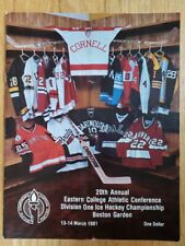1981 NCAA ECAC Hockey Tournament Program Providence College, Cornell