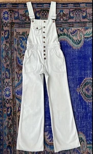 Vintage XS GAP 70s Bellbottom overalls light wash denim jumpsuit Read - Picture 1 of 14