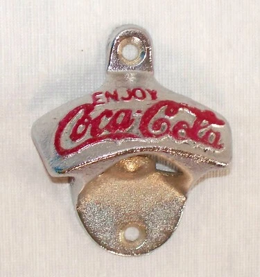 Enjoy Coca Cola Wall Mount Bottle Opener Cast Iron Retro TAIWAN - Fast Shipping! - Image 1 of 4