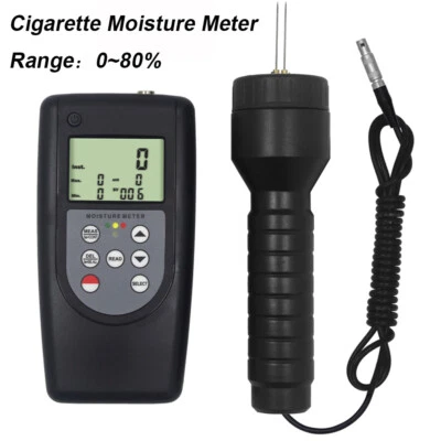  Pin Type Cigarette Moisture Meter Gauge Cigarette Moisture Testing 0~80% Range  - Image 1 of 4