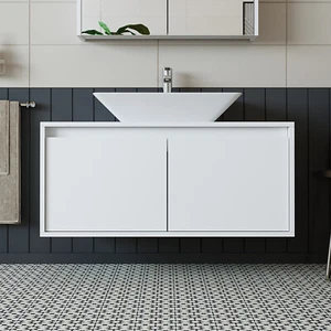 Roomart • Badmöbel Set • Waschbecken mit 100 cm hängend Unterschrank, in 3 Farbe - Bild 1 von 54