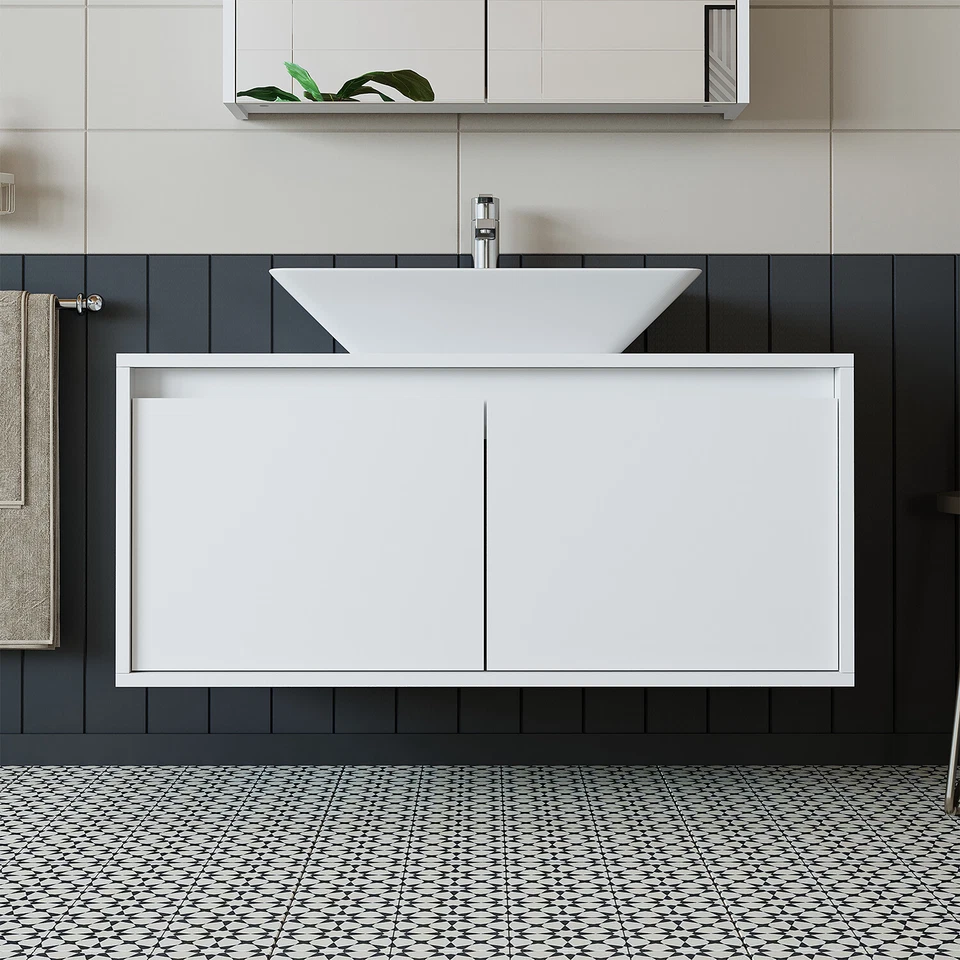 Roomart • Badmöbel Set • Waschbecken mit 100 cm hängend Unterschrank, in 3 Farbe - Bild 1 von 4