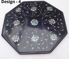 12" Stone Side Table Top Antique Unique Design Inlay Marble Coffee Garden Table