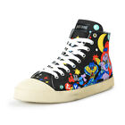 Just Cavalli Men's Canvas Multi-Color High Top Fashion Sneakers Shoes US 8 IT 41