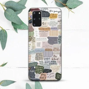 Bible Verse Quotes Christian Collage Case For Samsung Note 20 S21 S22 S23 S24 FE - Picture 1 of 1