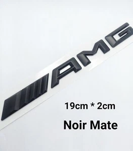 AMG logo NOIR Mat ABS Sticker 3D Logo Autocollant - Picture 1 of 4