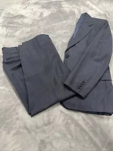 Canali Wool Single Button blue suit EU sz 52, chest sz 42 - Picture 1 of 14
