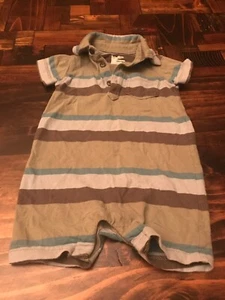 Baby Gap Strampler blau grün gestreift 3-6 Monate - Bild 1 von 1