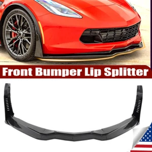 Divisor de labios delantero + winglets laterales para Corvette C7 Z06 etapa 5 aspecto de carbono 2014-19 - Imagen 1 de 13