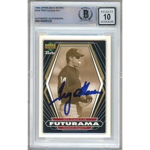 1998 Upper Deck Retro #104 Troy Glaus Signed Card RC Beckett AUTO 10 Slab Angels - Picture 1 of 6