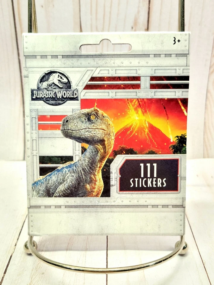 111 Jurassic World Stickers Party Favors Teacher Supply Book 9 Sheets