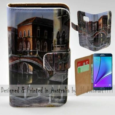 For Samsung Galaxy Note Series Venice River Bridge Print Mobile Phone Case Cover - image 1 of 3