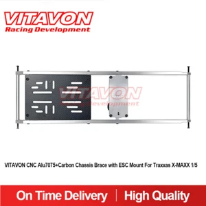 Vitavon CNC Alu7075+Carbon Chassis Brace with ESC Mount For Traxxas X-MAXX 1/5 - Picture 1 of 4