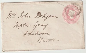 1852 =114= NUMERAL BRANDON SUFFOLK & UDC HILBOROUGH NORFOLK 1d PINK ENV TO ODIAM - Picture 1 of 2