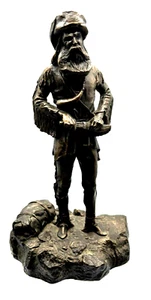 7.5”  Mountain Man Metal Statue by David La Rocha Felted Bottom - Picture 1 of 8