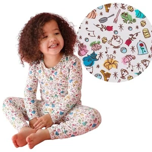 Posh Peanut Disney Princess Friends White 2 piece Pajamas Sz 7Y-8Y Rare NWT NEW - Picture 1 of 7