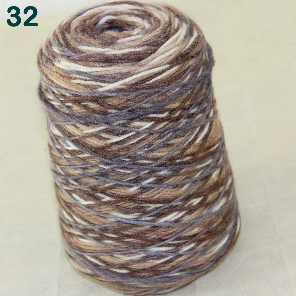 Venta 500gr NUEVO 1 cono hilo grueso tejido a mano colorido cálido suave lana cachemir Foto 1 de 4